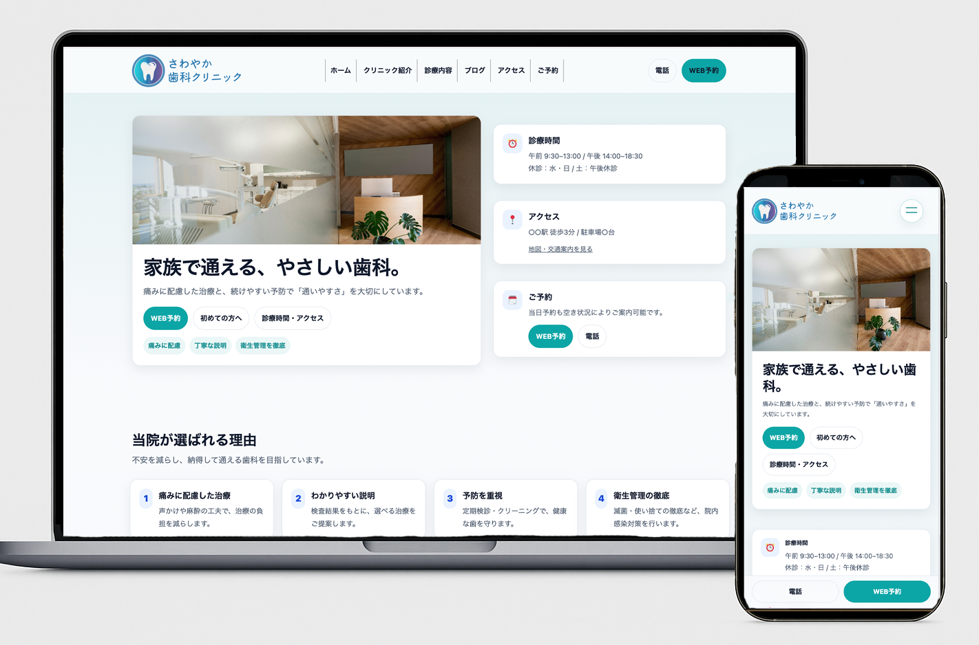 歯科クリニックHP(WordPressオリジナルテーマ)